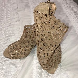 Sparkly cut out heels